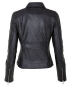 Veste en Cuir Lamya noire