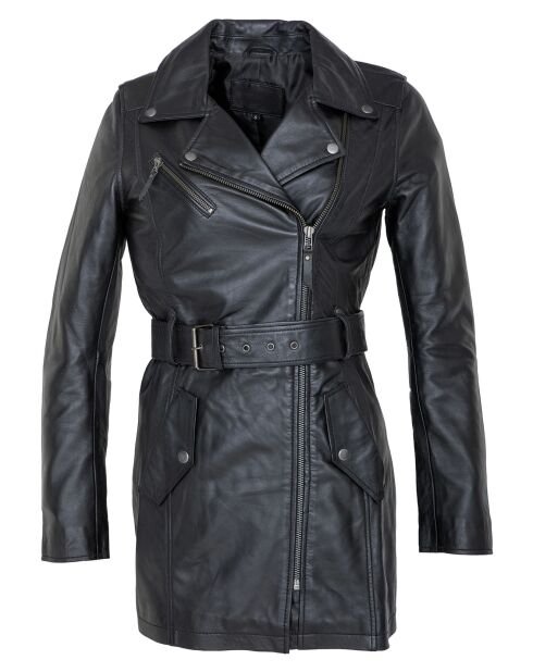 Trench en Cuir Lamara noir