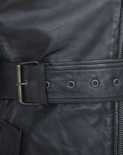 Trench en Cuir Lamara noir