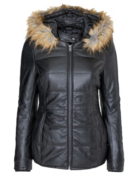 Doudoune en Cuir Landeline noire