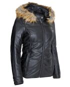 Doudoune en Cuir Landeline noire
