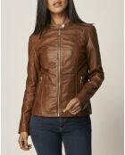 Giacca in pelle cammello Lany