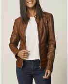 Giacca in pelle cammello Lany