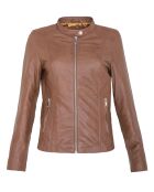 Giacca in pelle cammello Lany