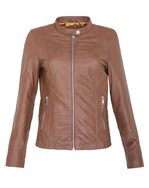 Giacca in pelle cammello Lany