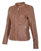 Giacca in pelle cammello Lany