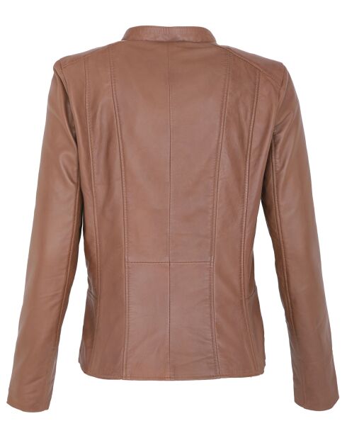 Giacca in pelle cammello Lany