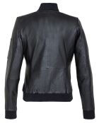 Bombers en Cuir Laude noire