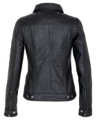 Veste en Cuir Laudine noire