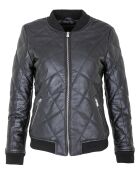 Veste en Cuir Laurelle noire