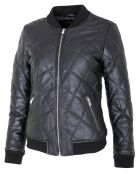 Veste en Cuir Laurelle noire