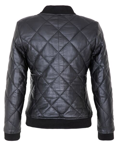 Veste en Cuir Laurelle noire