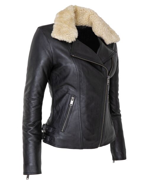 Perfecto en Cuir Laurice noir