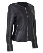 Veste en Cuir Laurna noire