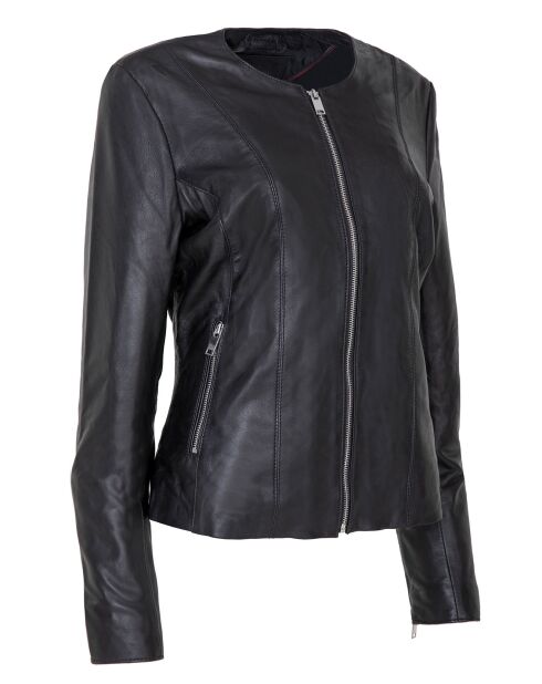 Veste en Cuir Laurna noire