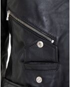 Perfecto en Cuir Leailanie noir