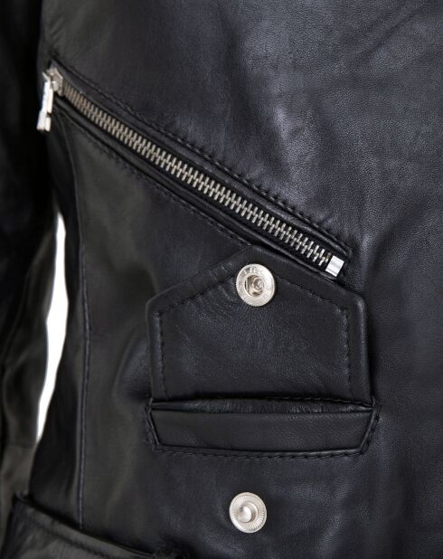 Perfecto en Cuir Leailanie noir