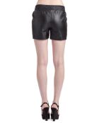 Short en Cuir Leccia noir