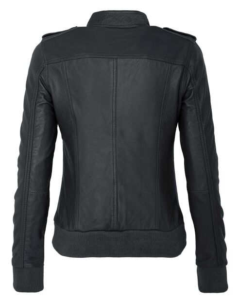 Veste en Cuir Leire noire