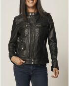 Veste en Cuir Lenka noire