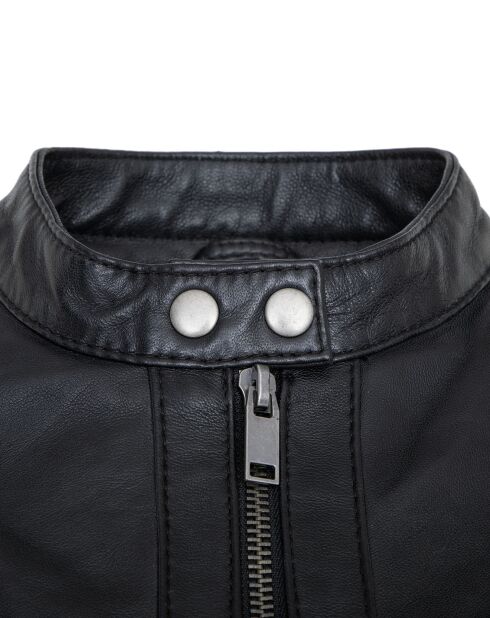Veste en Cuir Lenka noire
