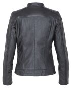 Veste en Cuir Leyina noire