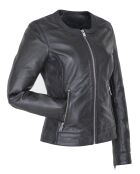 Veste en Cuir Lidivine noire