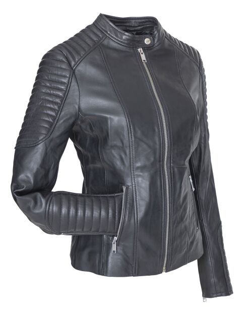 Veste en Cuir Lien noire