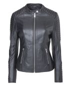 Veste en Cuir Lien noire