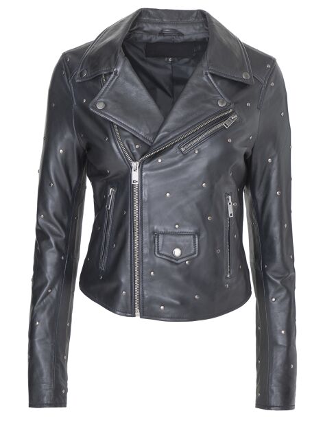 Perfecto en Cuir Liette noir