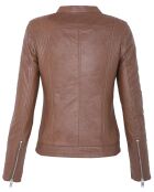 Veste en Cuir Lika camel