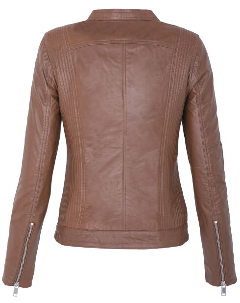 Veste en Cuir Lika camel
