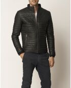 Veste en Cuir Lion noire