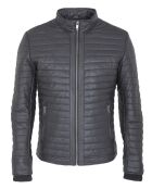 Veste en Cuir Lion noire