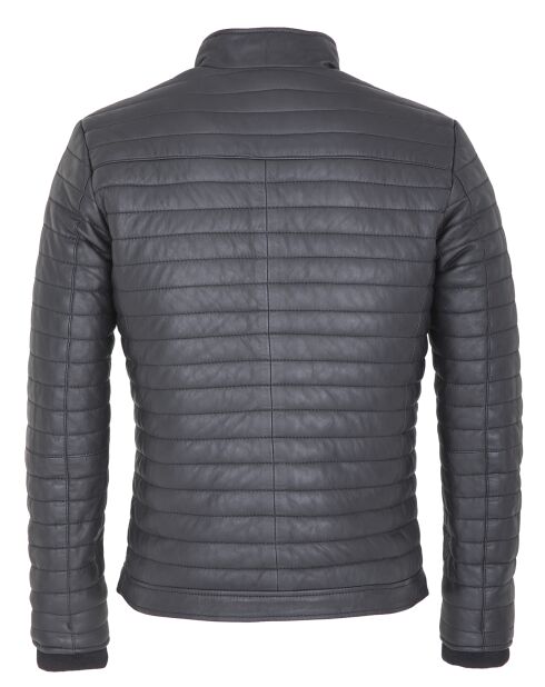 Veste en Cuir Lion noire