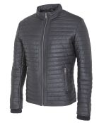 Veste en Cuir Lion noire