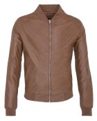 Bombers en Cuir Liorys camel