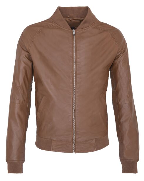 Bombers en Cuir Liorys camel