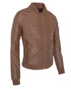Bombers en Cuir Liorys camel