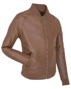 Bombers en Cuir Liorys camel