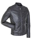 Veste en Cuir Liova noire