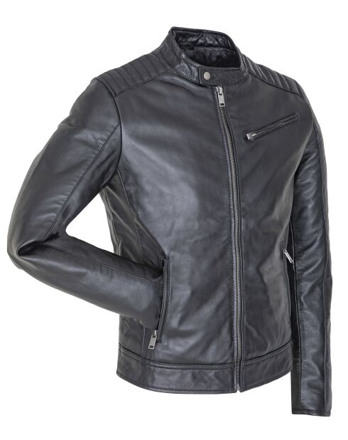 Veste en Cuir Liova noire