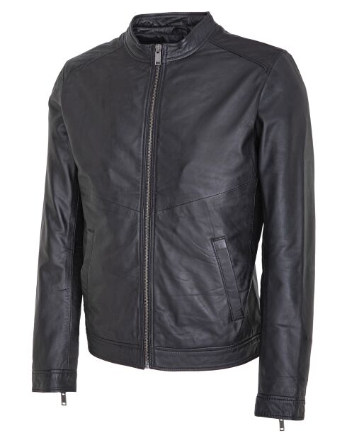 Veste en Cuir Liroy noire