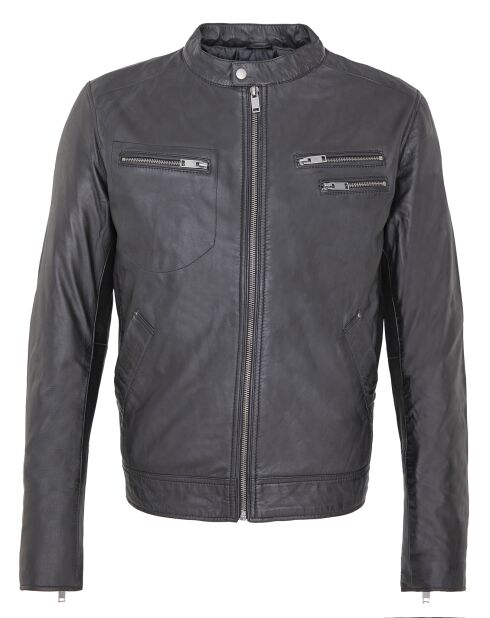 Veste en Cuir Lockman noire