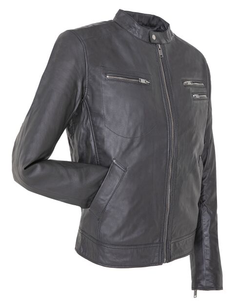 Veste en Cuir Lockman noire