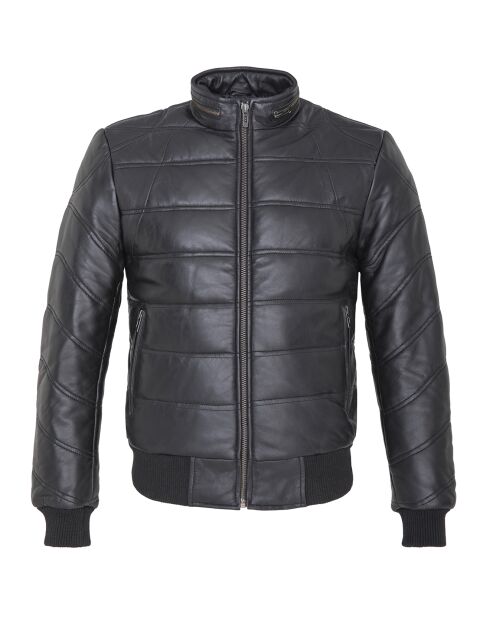 Doudoune en Cuir Loman noire