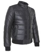 Doudoune en Cuir Loman noire