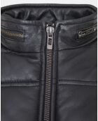 Doudoune en Cuir Loman noire