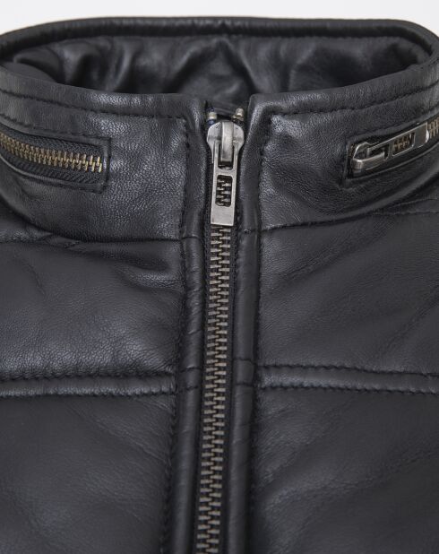 Doudoune en Cuir Loman noire