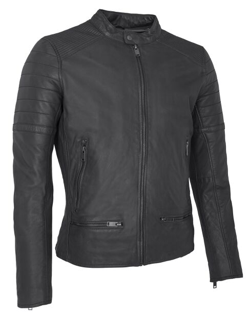 Veste en Cuir Lord noire